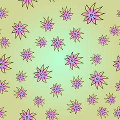 Seamless pattern with colorful floral pattern.