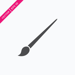 Paint Brush Icon, Vector in Outline Style