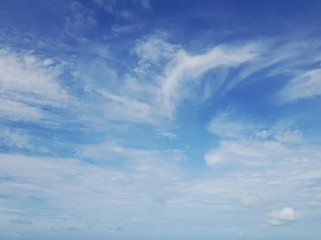 Naklejka na ściany i meble Blue sky background with shape of cloud 