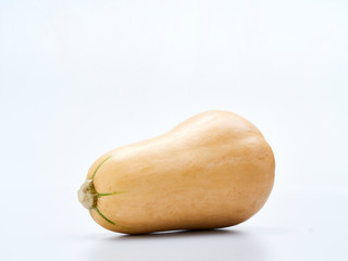 Butternut squash on white background.