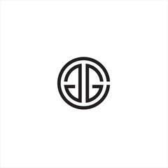 letter gg circle logo design vector image  , letter gg circle logo icon design , circle letter gg logo icon 