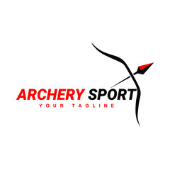 Archery Logo Template Design Vector, Emblem, Design Concept, Creative Symbol, Icon 
