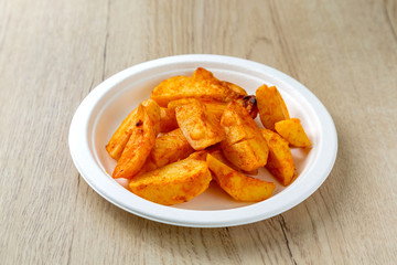 French fries, fried potatoes, snack on the table, fast food
