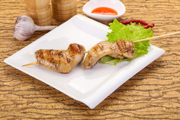 Chicken wings skewer