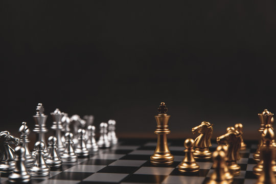 King chess that came out of the line Concept of business Strategic plan and teamwork management.