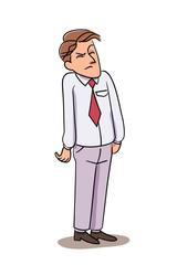 Vector character illustration people suffer anger concept