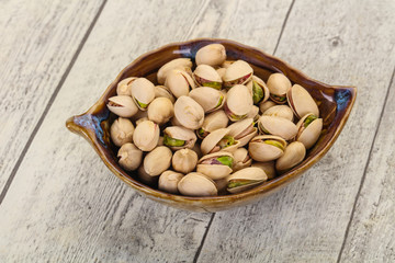 Pistachio nuts heap