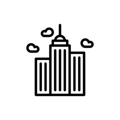 building apartment line icon