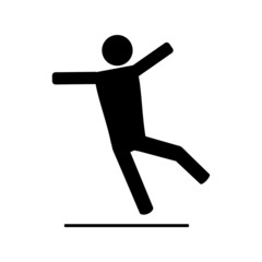 Fototapeta na wymiar Falling person sign, symbol, Vector illustration