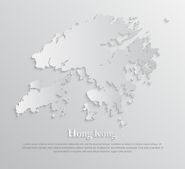 Fototapeta premium Vector map Hong Kong region China template