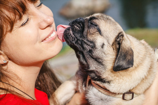 Young Teen Dog Lick