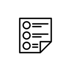 note list line icon