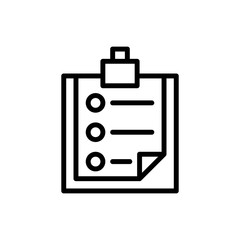 note list line icon