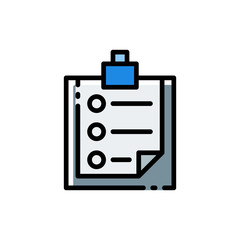 note list fill outline icon