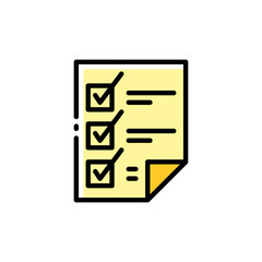 note list fill outline icon