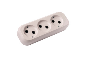 extension cable, beige splitter for three outlets