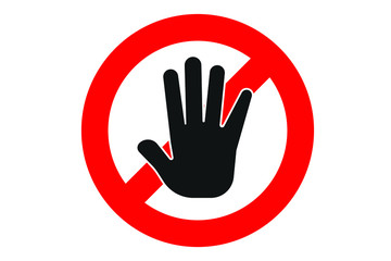 Fototapeta premium do not touch icon