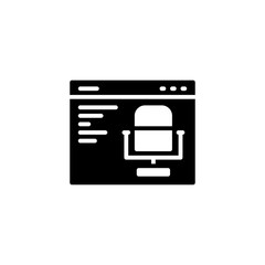 microphone and browser glyph icon