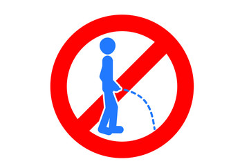 do not pee icon. pee not allow icon vector 
