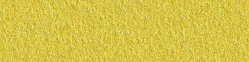 High resolution close up of bright yellow felt. Panoramic seamle