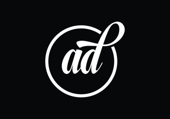 Obraz premium Initial Monogram Letter A D Logo Design Vector Template. Graphic Alphabet Symbol for Corporate Business Identity