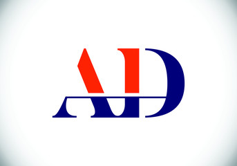 Initial Monogram Letter A D Logo Design Vector Template. Graphic Alphabet Symbol for Corporate Business Identity