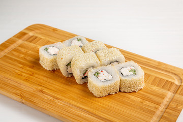 Sushi rolls, Japanese traditional cuisine