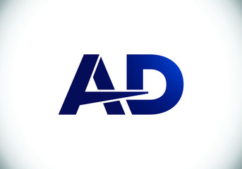 Fototapeta premium Initial Monogram Letter A D Logo Design Vector Template. Graphic Alphabet Symbol for Corporate Business Identity