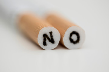 Macro shoot of cigarette filters. Heap of Tobacco Cigarettes.