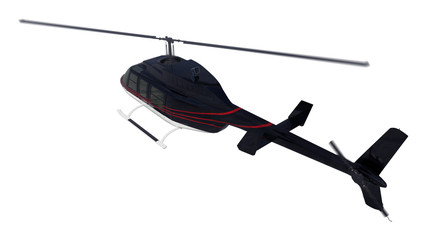 Privat helicopter. Render 3d. Illustration.