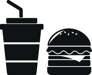 burger and drink icon