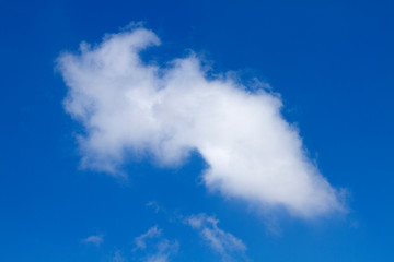 Fototapeta na wymiar Blue sky with clouds close up