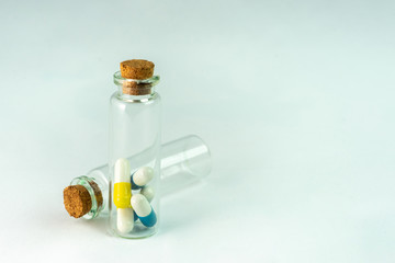Drug capsule in Glass tube
