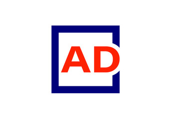 Initial Monogram Letter A D Logo Design Vector Template. Graphic Alphabet Symbol for Corporate Business Identity