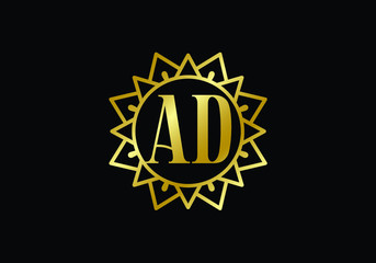 Initial Monogram Letter A D Logo Design Vector Template. Graphic Alphabet Symbol for Corporate Business Identity