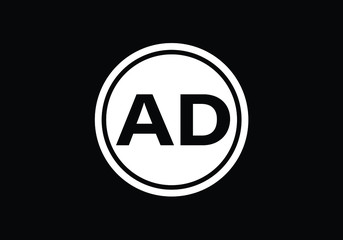 Initial Monogram Letter A D Logo Design Vector Template. Graphic Alphabet Symbol for Corporate Business Identity