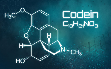 Chemische Formel von Codein