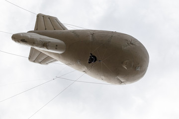 Police airship rises to the sky for observation