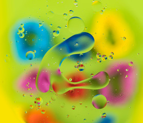 Oxygen bubbles in a liquid