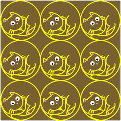 set of funny cartoon animals