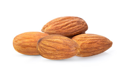 Almond Nuts isolated on white background