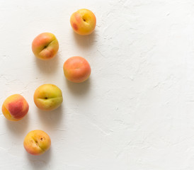 peach on white background
