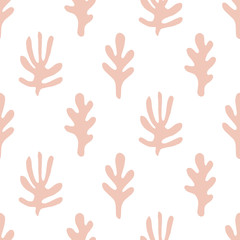Vector trees shapes seamless pattern