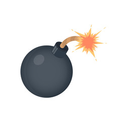 Explosive. Bomb explosion. Detonation, vector illustration