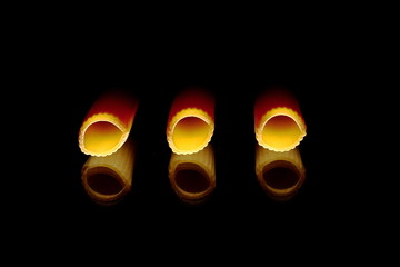 Foto Artistica di pasta fresca fatta a mano, Rigatoni