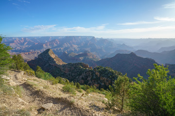 hiking the grandview trail at the south rim of grand canyon in arizona,usa