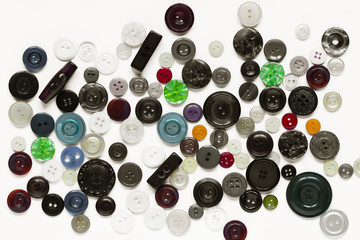 Background from different shapes and sizes of old buttons