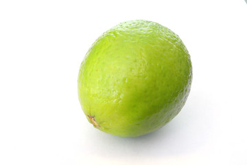 Lime. Isolated lime. Lime on a white background.