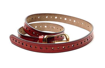 Leather Belt on white background