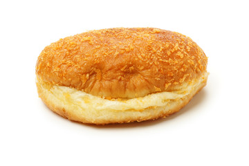 Red bun beans and chocolate chip stick on white background